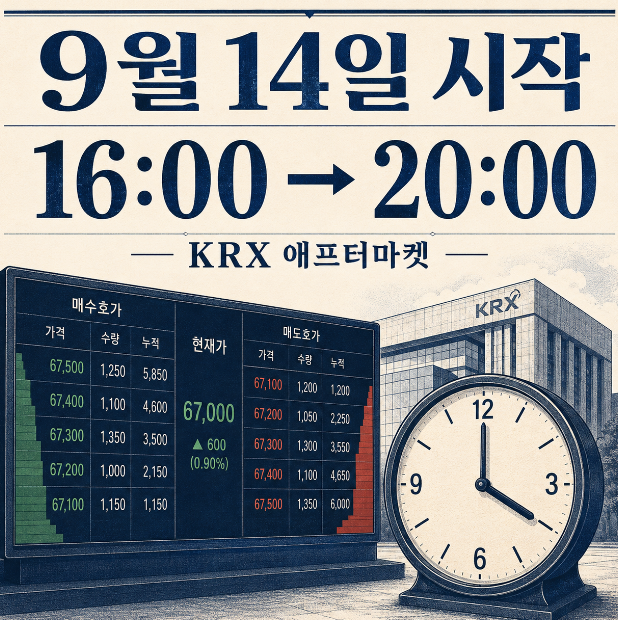 주식 애프터마켓 몇 시까지? 9월 14일 거래시간·시간외단일가 차이