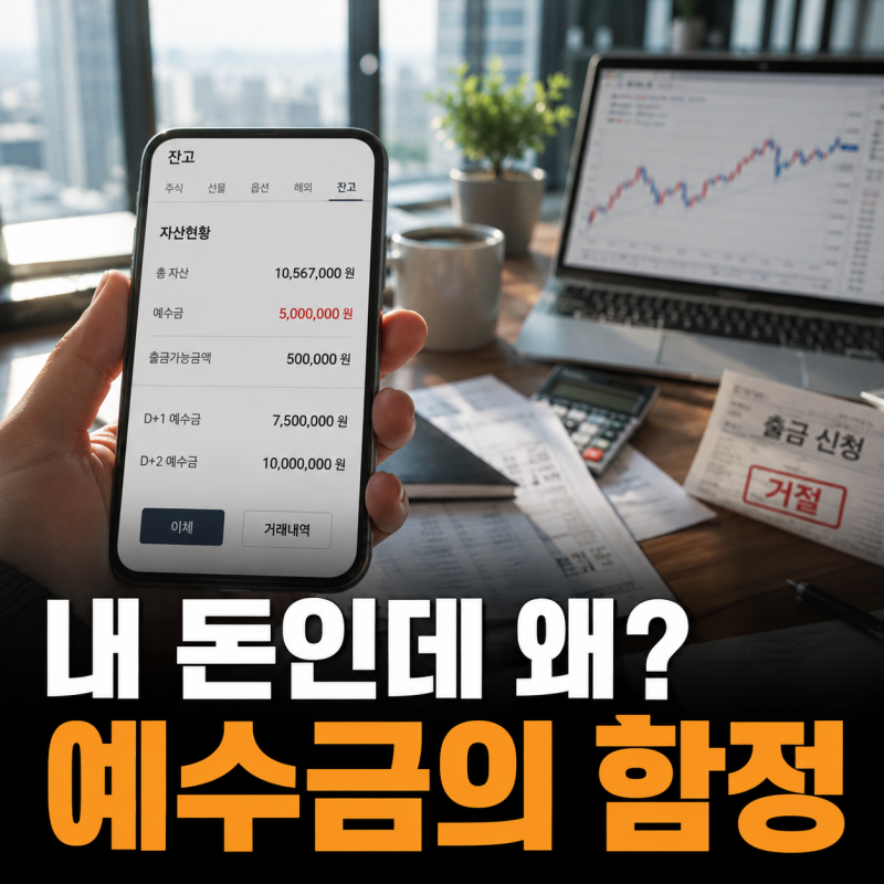 주식계좌에 돈 있는데 왜 출금이 안 될까? 예수금의 함정