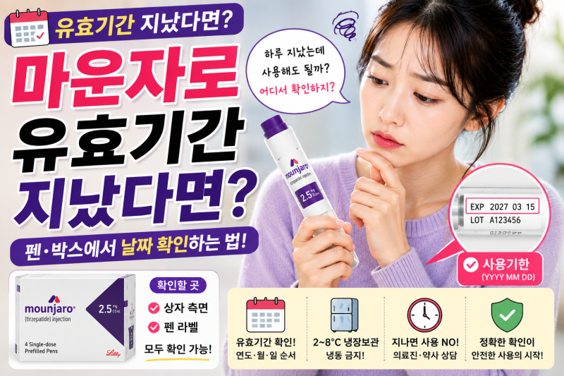 마운자로 유효기간 지났다면? 펜·박스에서 날짜 확인하는 법