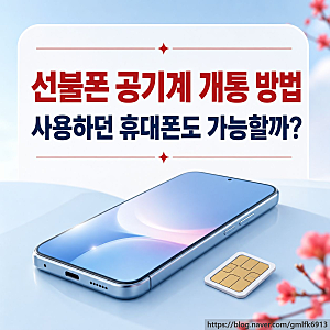 선불폰 공기계 개통 방법, 사용하던 휴대폰도 가능할까?