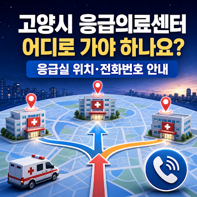 고양시 응급의료센터 어디로 가야 하나요?｜응급실 위치·전화번호 안내