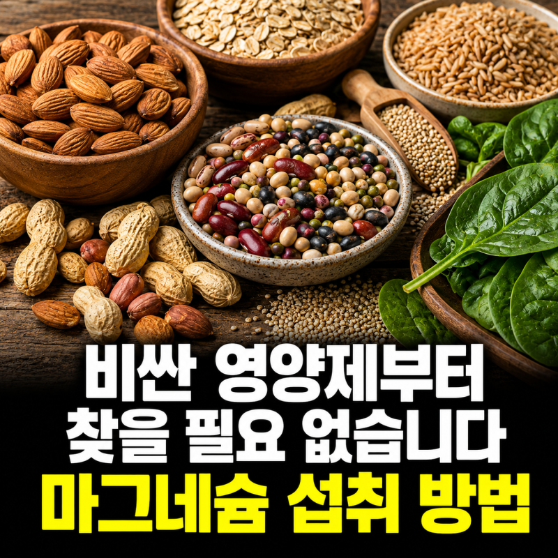 “비싼 영양제부터 찾을 필요 없습니다” 마그네슘 효능 높이는 섭취 방법