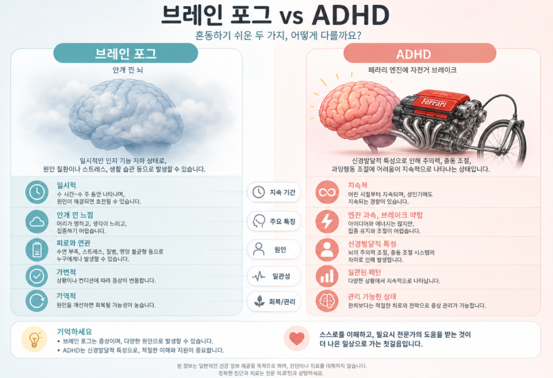 브레인 포그와 성인 ADHD: 당신의 뇌가 보내는 안개 낀 신호를 해석하는 법