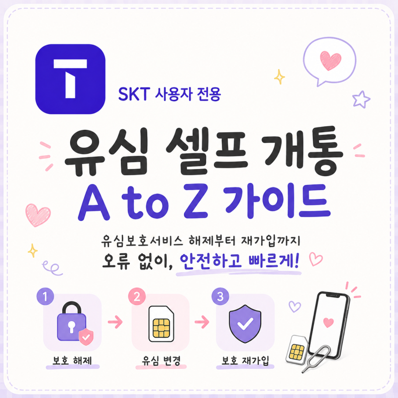SKT 셀프개통 중인데 서비스없음?! 그럴땐 [SKT 유심보호서비스] 체크해보세요!