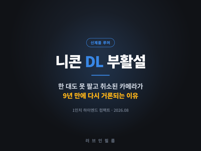 1인치 하이엔드 컴팩트가 161만 원인 이유 | 니콘 DL 부활설 정리