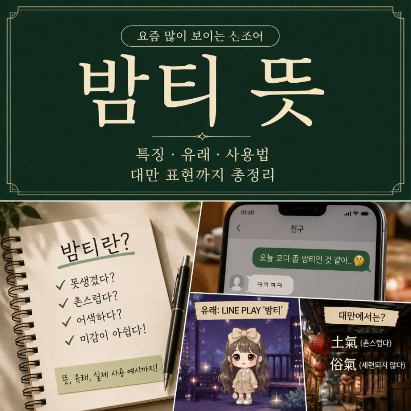 밤티 뜻이 뭐길래? 특징·유래·사용법부터 대만 표현까지 총정리