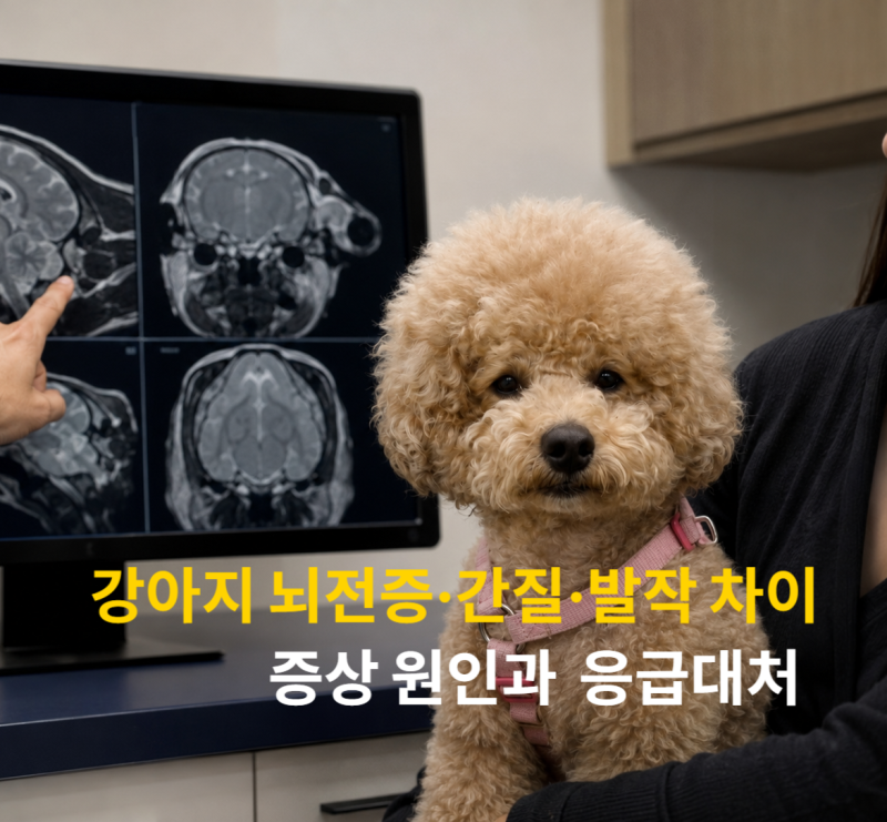 강아지 뇌전증·간질·발작 차이, 증상 원인과 5분 응급대처