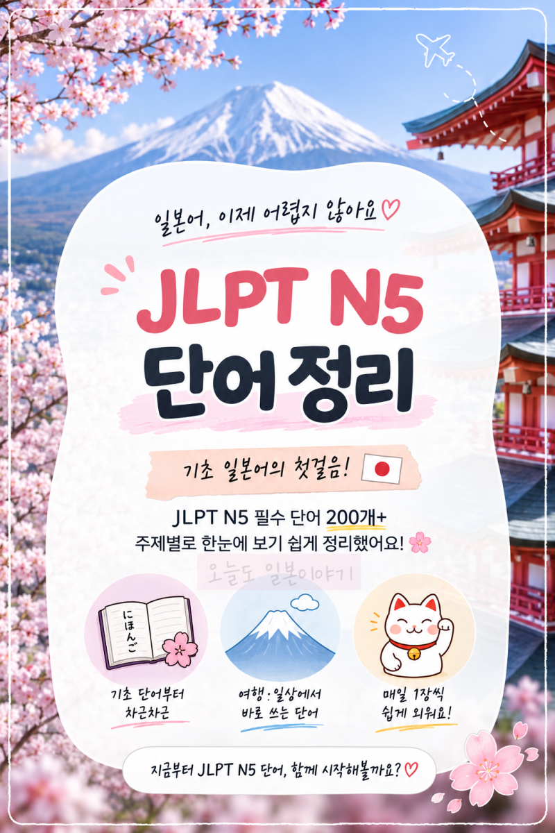 [N5] 일본어 jLPT - 단어편①
