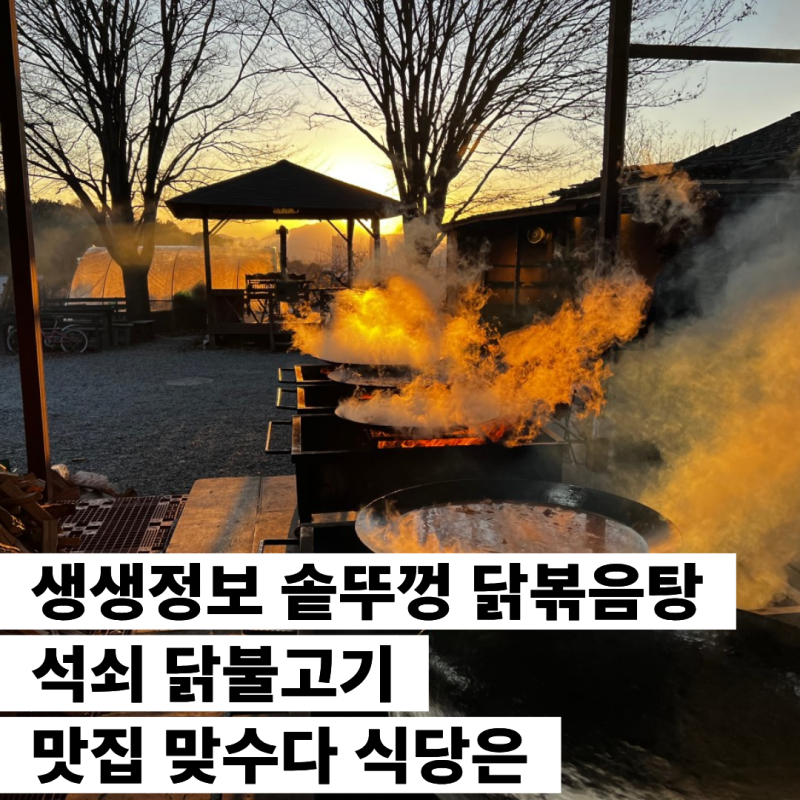 생생정보 솥뚜껑 닭볶음탕 석쇠 닭불고기 맛집 맞수다 식당은