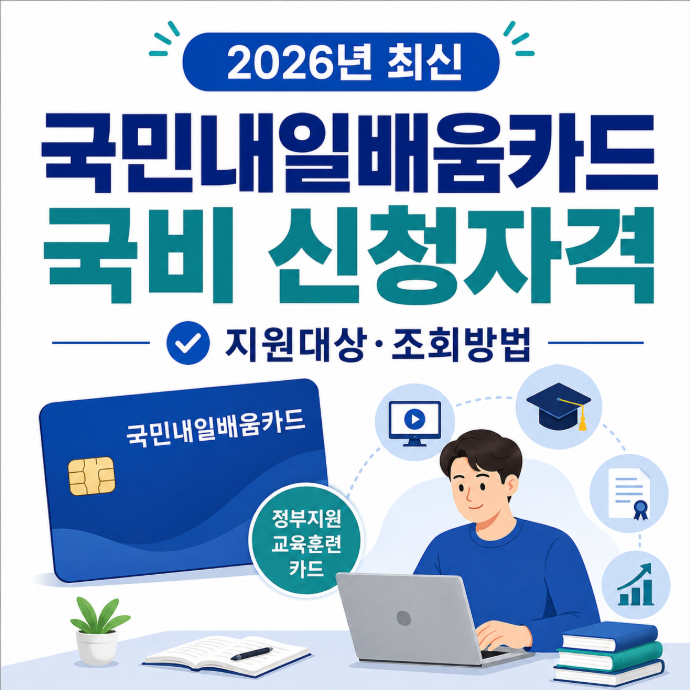 국민내일배움카드 국비 신청자격 및 조회 방법 (2026년 최신)