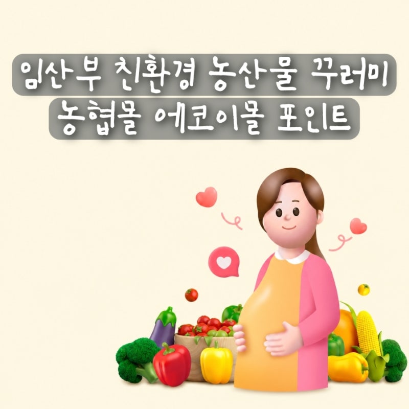 임산부 친환경 농산물 꾸러미 농협몰 에코이몰 포인트 조회