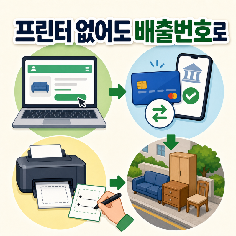 강북구 대형폐기물 스티커, 프린터 없으면? 배출번호·품목 적는 인터넷 신고 순서