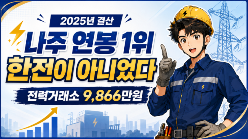 전남 나주 공공기관 연봉순위 TOP10, 1위는 한국전력이 아니었다