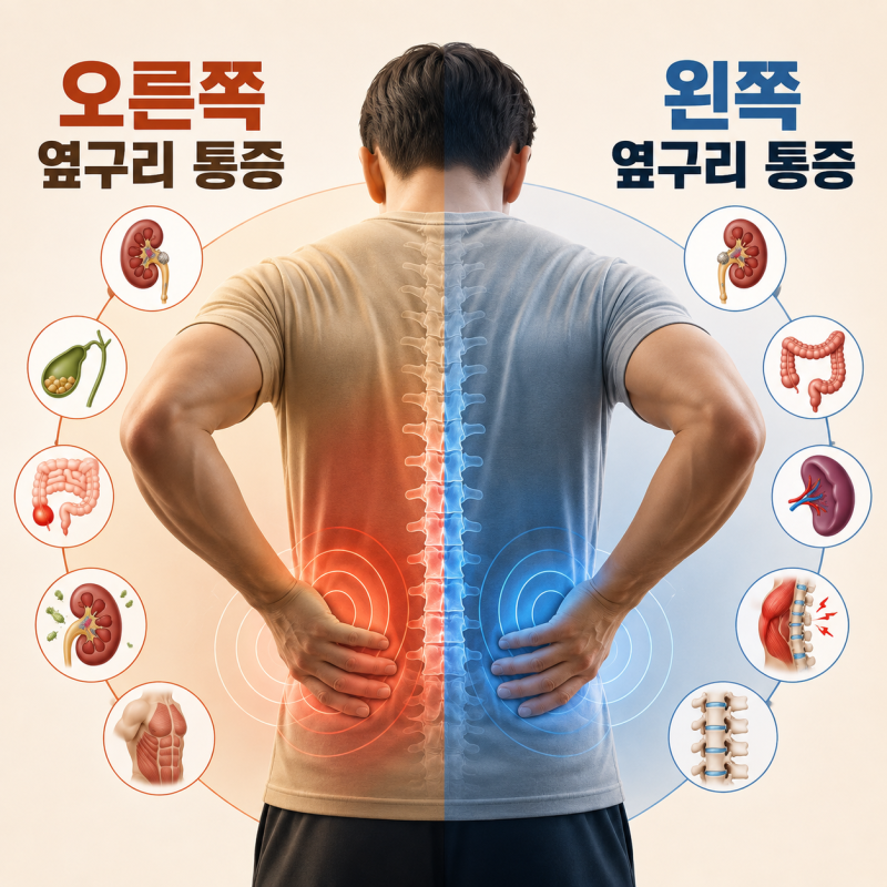 오른쪽 왼쪽 옆구리 통증 주요원인 총정리