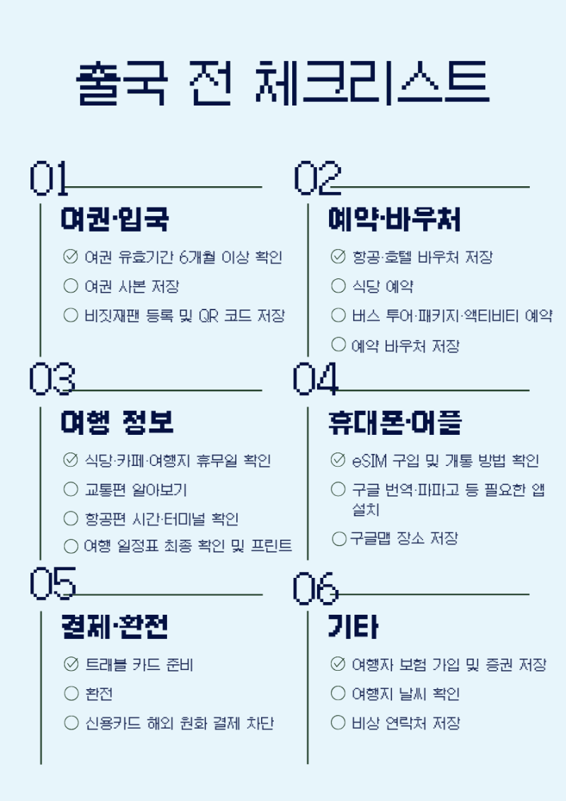 ③ 일본 후쿠오카 여행 준비｜출국 전 체크리스트부터 여행 짐 싸기까지