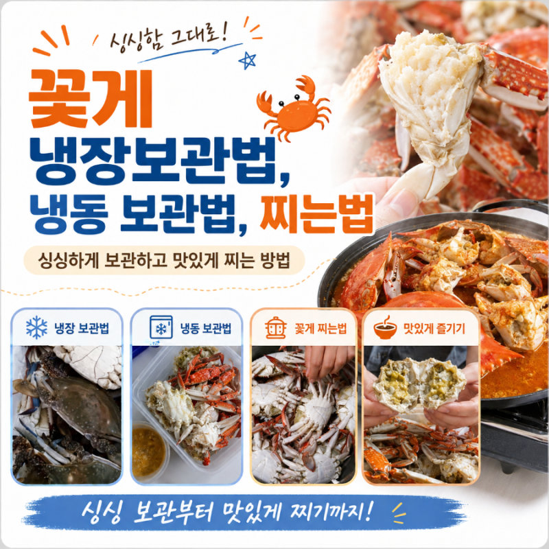 꽃게 보관법 냉장·냉동 보관부터 꽃게 찌는법까지