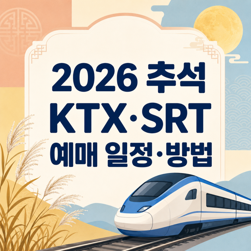 2026 추석 기차 예매방법｜KTX·SRT 일정, 잔여석·입석·좌석 꿀팁