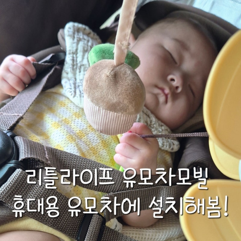 리틀라이프 유모차모빌 휴대용 유모차에 설치해본 리틀포레 모빌