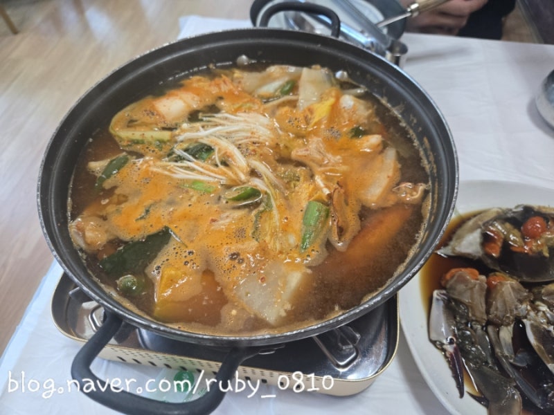 [태안]안면도 블루리본 게국지 맛집 '송정꽃게집' 2인세트 후기ㅣ게국지·간장게장·새우장