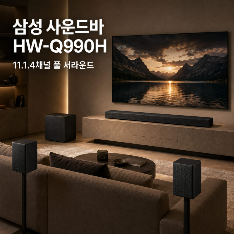 삼성 HW-Q990H 11.1.4채널, 우리 거실에 맞는 선택일까요영화관급 소리를 원한다면스피커 배치부....