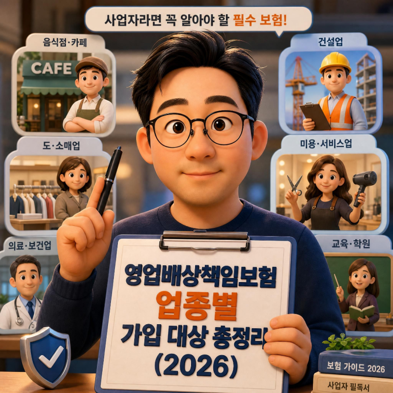 영업배상책임보험 업종별 가입 대상 총정리 (2026)