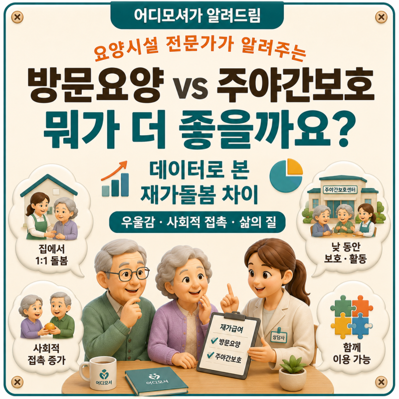 [어디모셔] 하루 종일 집에 계신 부모님, '집에서 모시는 것'만이 정답일까요? — 방문요양 vs ....