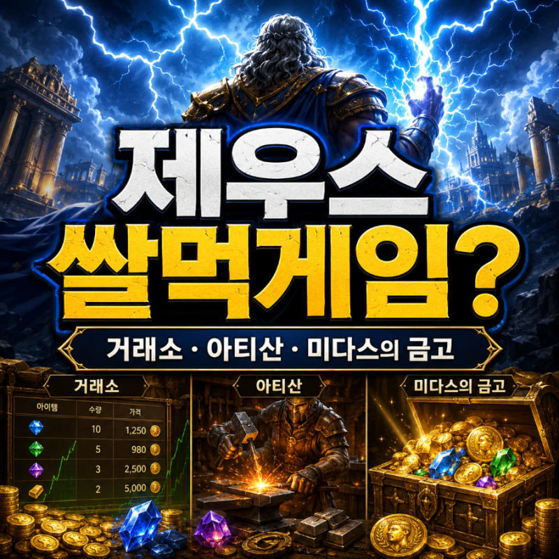 제우스 쌀먹게임 될까? 거래소·아티산·미다스의 금고 구조 보니