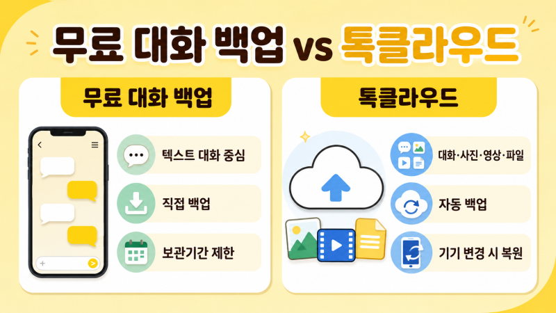 카카오톡 톡클라우드 사용방법｜요금제·백업·복원과 해지 총정리