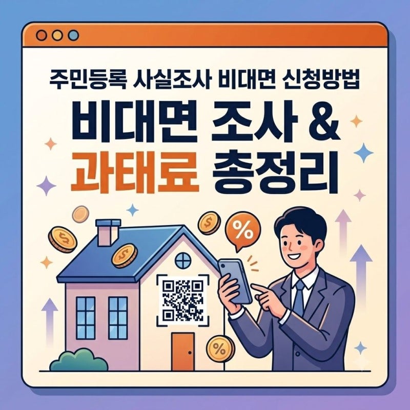 주민등록 사실조사 비대면 신청방법과 세대원·동거인 과태료 핵심 요약 총정리