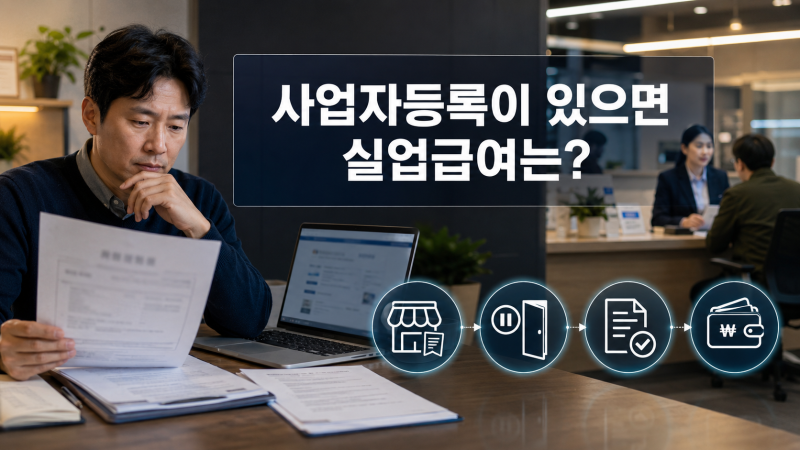 개인사업자등록 되어 있다면 실업급여를 못 받을까? 인정 조건과 대처법