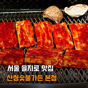 서울 을지로 3가 맛집 산청숯불가든 본점 웨이팅 내돈내산 후기