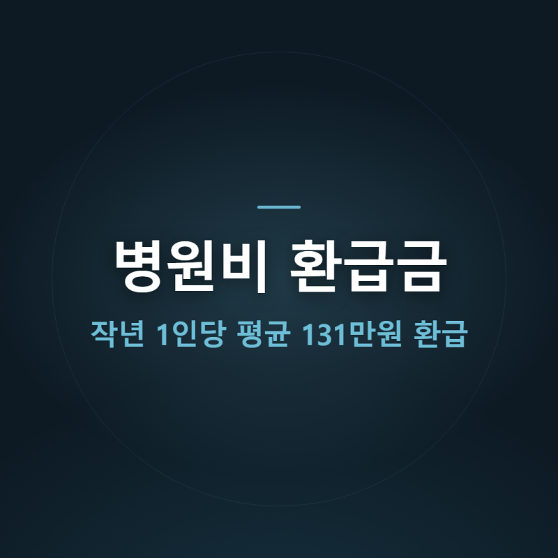 병원비 환급금 조회, 작년에 213만 명이 1인당 131만원씩 돌려받았어요