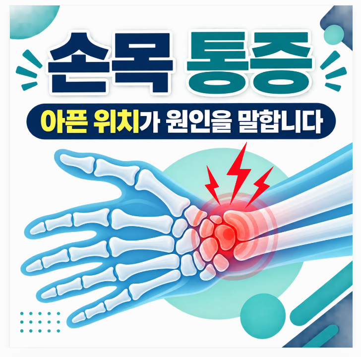 손목 통증, 아픈 위치에 따라 원인이 다릅니다｜약국약·보호대·병원 가야 할 때