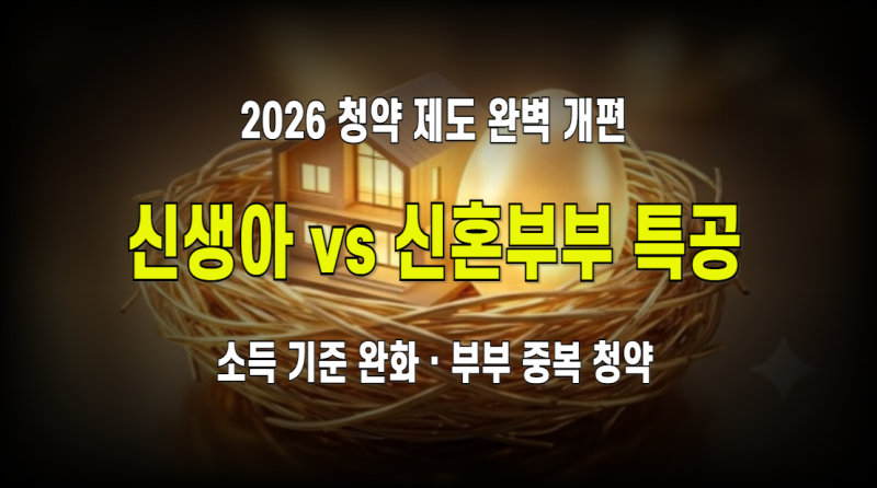 2026 신생아 특별공급 vs 신혼부부 특공 조건 비교 총정리 : 소득·자산 기준과 부부 중복청약 ....