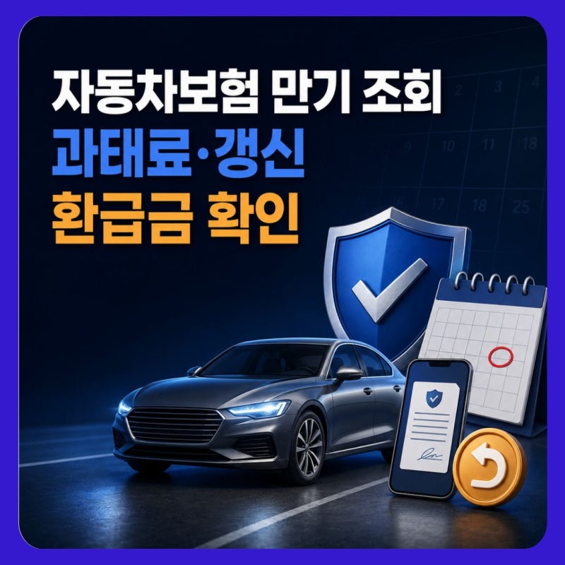 자동차보험 만기 조회방법｜갱신·과태료·환급금 확인