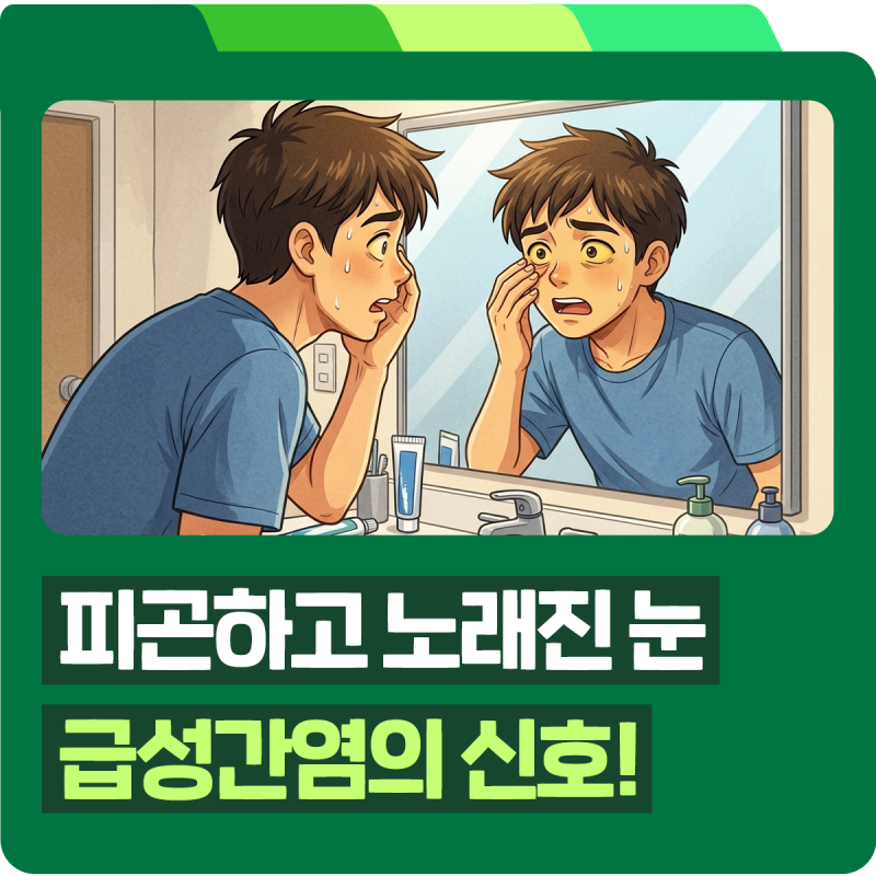 황달이 보인다면? 급성간염일 수도 있어요! A형간염·B형간염 차이, 초기 증상과 예방법 알아....