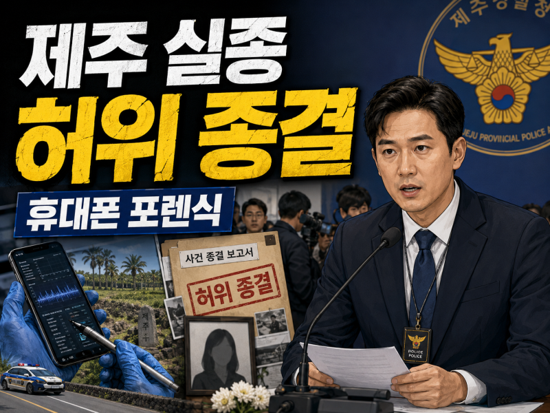 제주 장미란 실종 사건 경찰 브리핑, 새벽 사망 추정·휴대전화 포렌식·허위 종결 수사 총정....