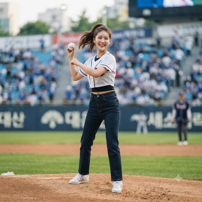 최예나 프로필 나이 키 162cm? 두산 크롭 유니폼 직관룩 코디 3가지 정리해봤어요