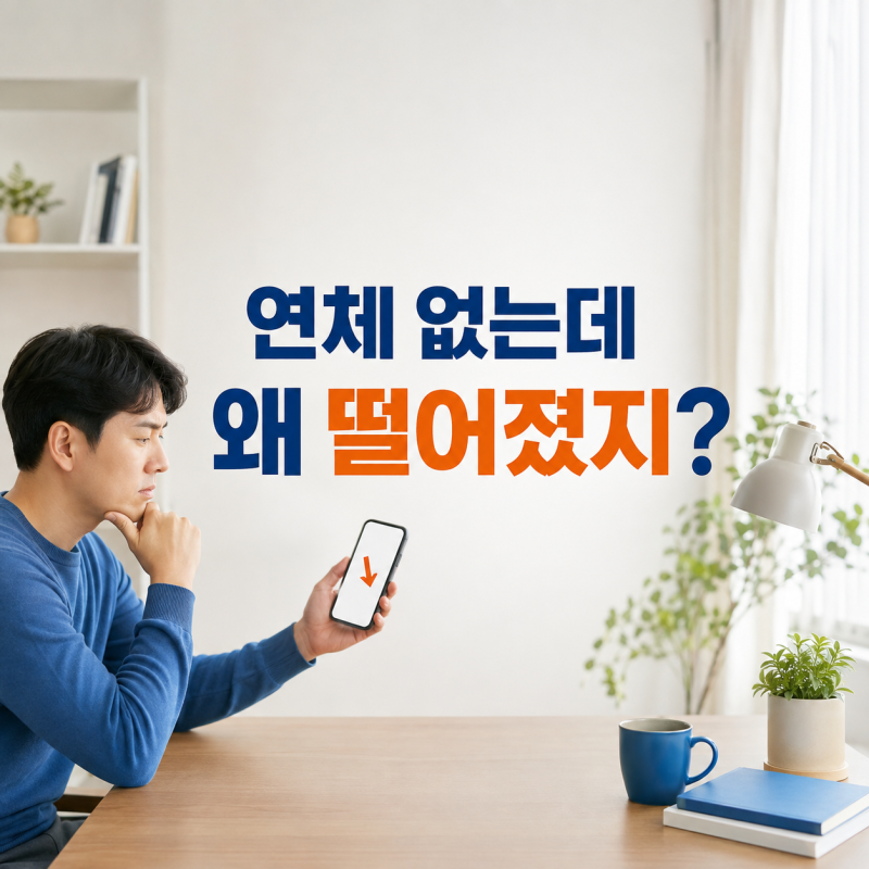 신용점수가 갑자기 떨어지는 이유, 흔한 원인부터 확인하세요 (+신용점수하락, 신용점수조회....