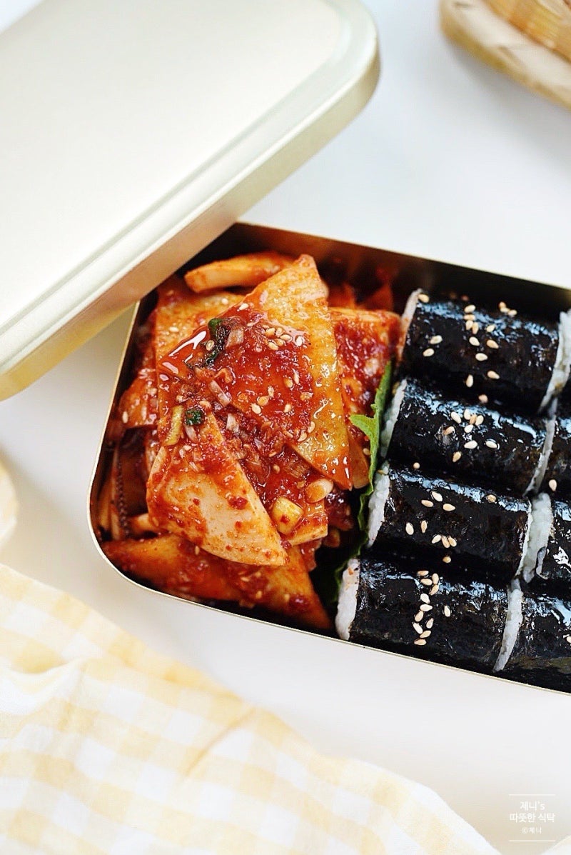 언니네 산지직송 3 염정아 충무김밥 레시피, 오징어어묵무침 만드는법
