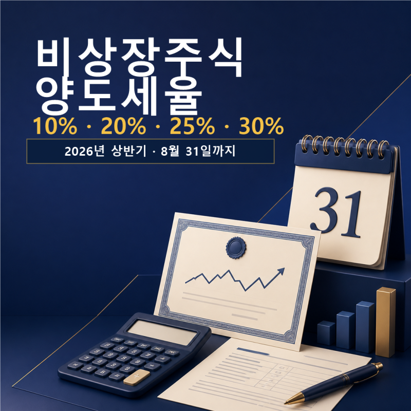 비상장주식 양도세율 얼마일까?8월 신고 전 확인사항 알아보자