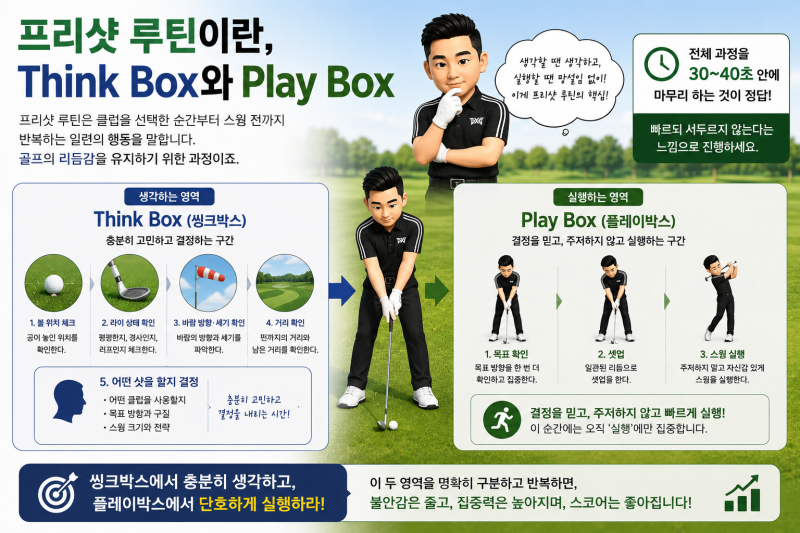 골프 프리샷 루틴 만드는 법, 최경주 박세리 실전 사례