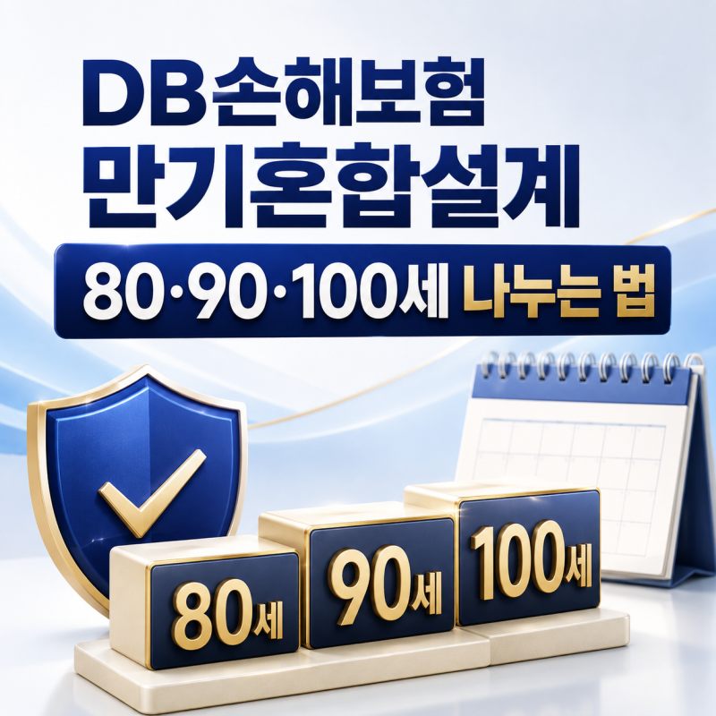 DB손해보험 만기혼합설계 — 80·90·100세 나누는 법