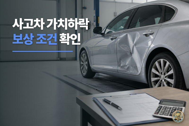 사고차 시세하락손해, 수리비 외에 받을 수 있는 조건