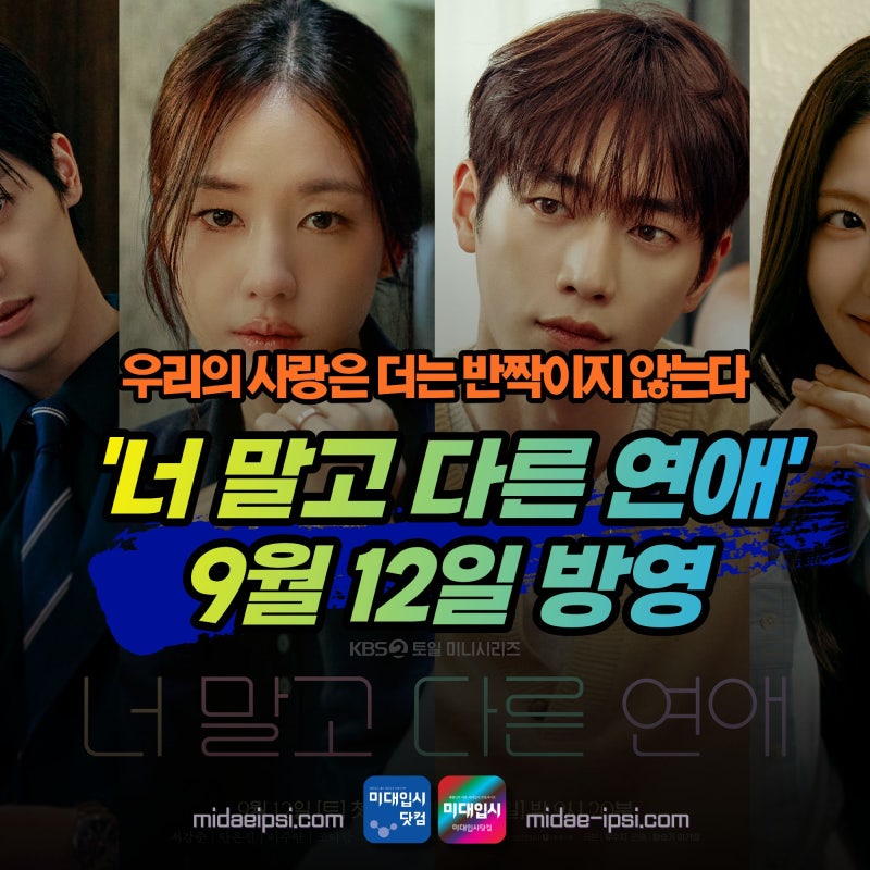 KBS 2TV 주말드라마 너 말고 다른 연애 정보 등장인물관계도 시놉시스 서강준 안은진 이주안 ....