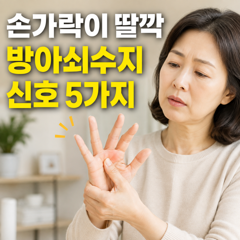 “손가락이 딸깍” 방아쇠수지증후군 의심 신호 5가지