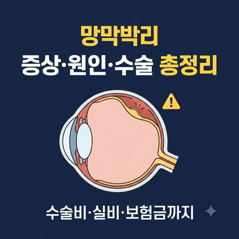 망막박리 증상과 원인, 수술·치료부터 수술비 보험금까지 정리
