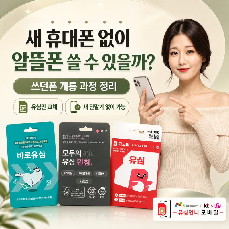 새 휴대폰 없이 알뜰폰을 쓸 수 있을까? 쓰던폰 개통 과정 정리