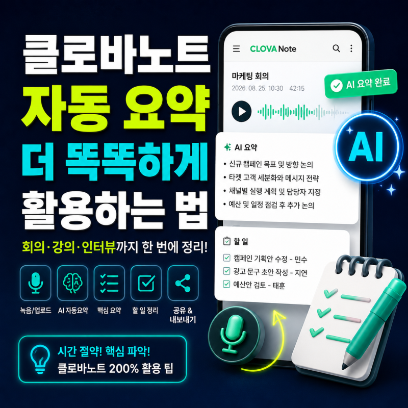 클로바노트 사용법｜회의·강의 녹음 텍스트 변환하고 필요한 내용 찾는 방법