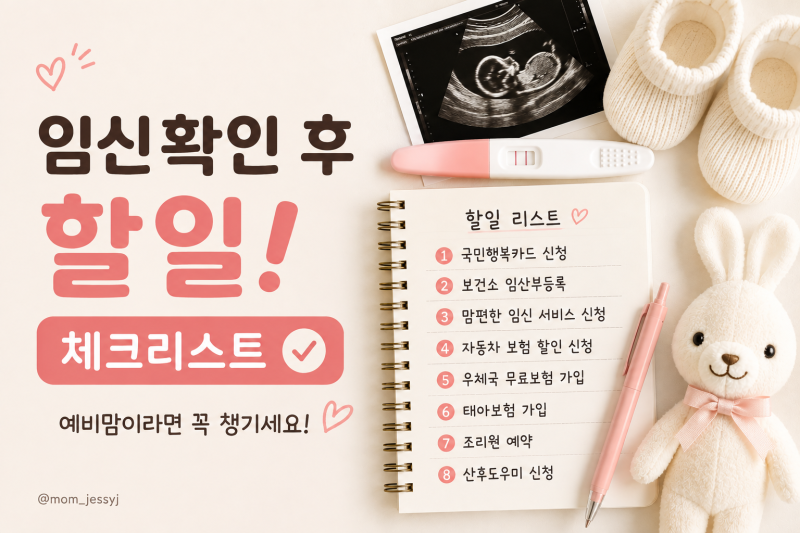 임신 확인 후 할 일! 2026 임산부 정부지원 혜택 총정리 공유